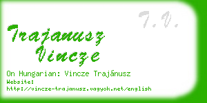 trajanusz vincze business card